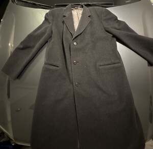 Jerry Leonard Made in England Wool and Cashmere Blend Long Overcoat